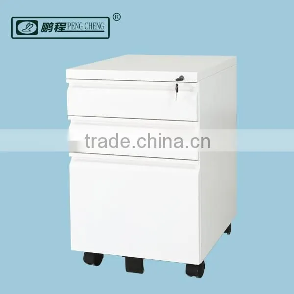 3 Drawer Mobile Japanese Locking Filing Cabinet with Plastic Cover