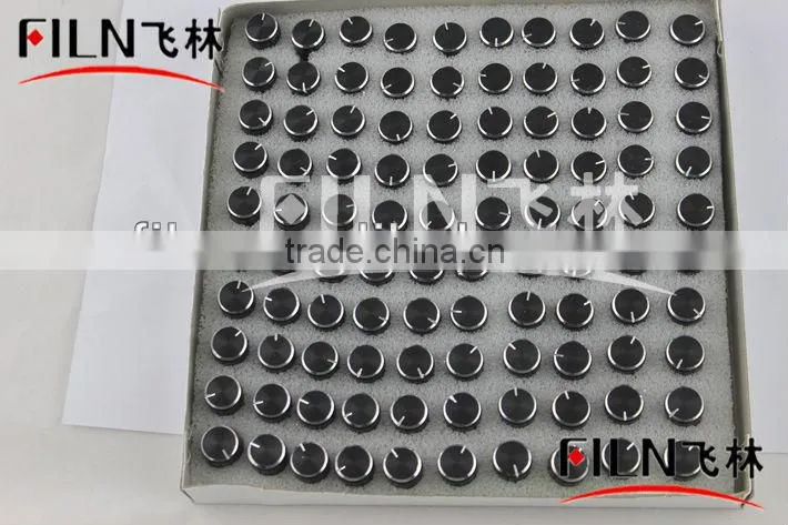 FL12-33 black plastic radio knob for electrical