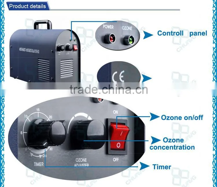 3g 6g portable 110v ceramic ozone generator for vegetable and fruit wash