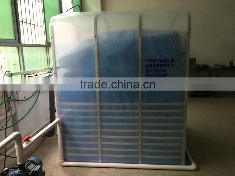 Domestic assembled biogas digester with cooking machinery
