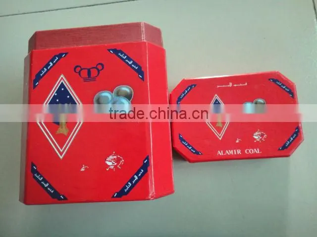 2015 hotsale UAE Silver shisha charcoal 33mm