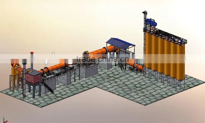 China manufacturer Cement making machine Yuhong rotary calcination kiln