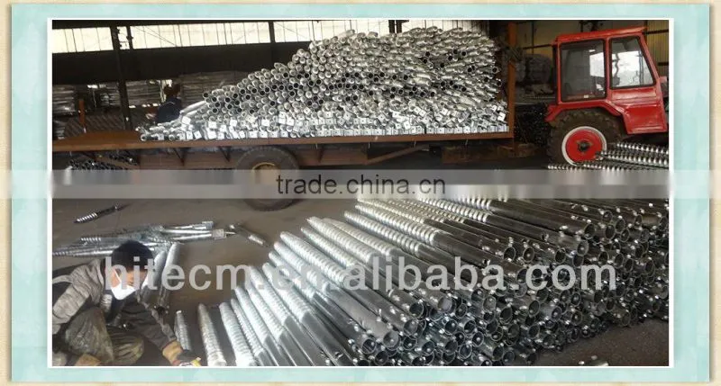 Ground screw earth anchor hot dip galv