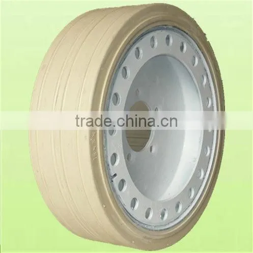 solid white tires, solid tires with rim with brake,6.00-9 solid tire