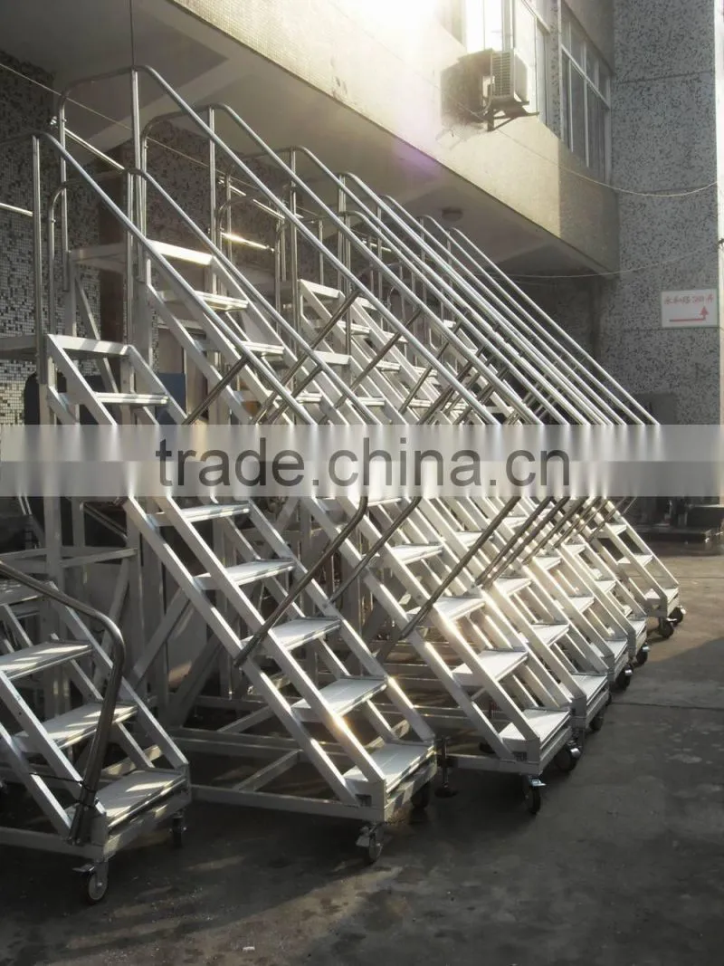 Family& Warehouse use ECO-friendly Aluminum alloy mobile platform, aluminum stairs