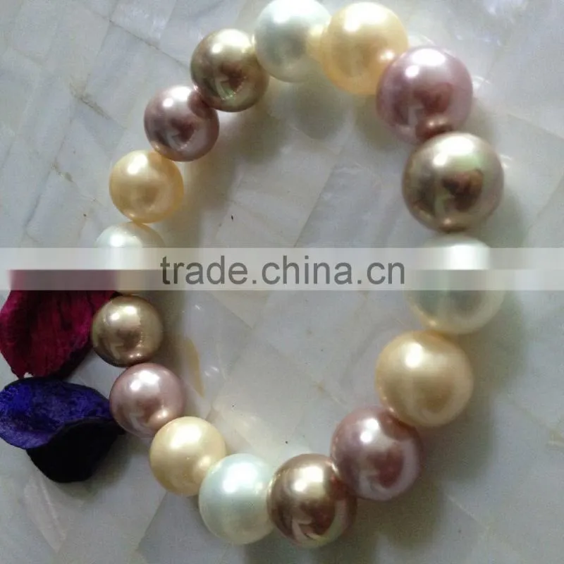 loose round Imitation pearl multicolor for bacelet pendant necklace