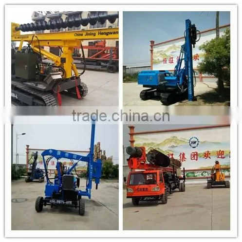 Ground screw machine pile driver, mini pile driver, hydraulic pile driver