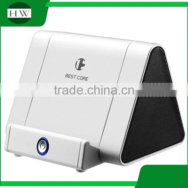 triangle no wifi bluetooth mini portable automatic speaker mobile phone holder mutual induction sound loudspeaker box