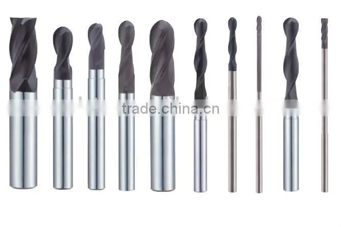 100% virgin material solid carbide end mill/square end mill/ball nose end mill