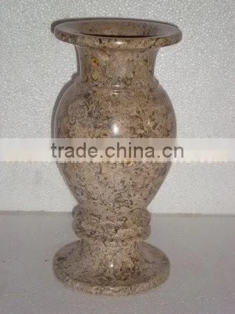 UNIQUE FOSSIL MARBLE FLOWER VASES