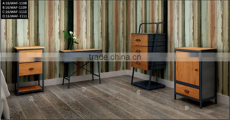 Industrial Metal Bedside Cabinet