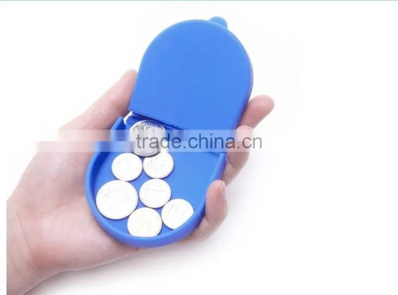 2014 best selling silicone coin wallets/purse