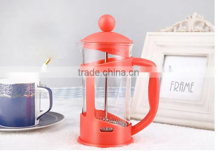 Utility stainless steel polished coffee french press stainless steel plunger coffee pot