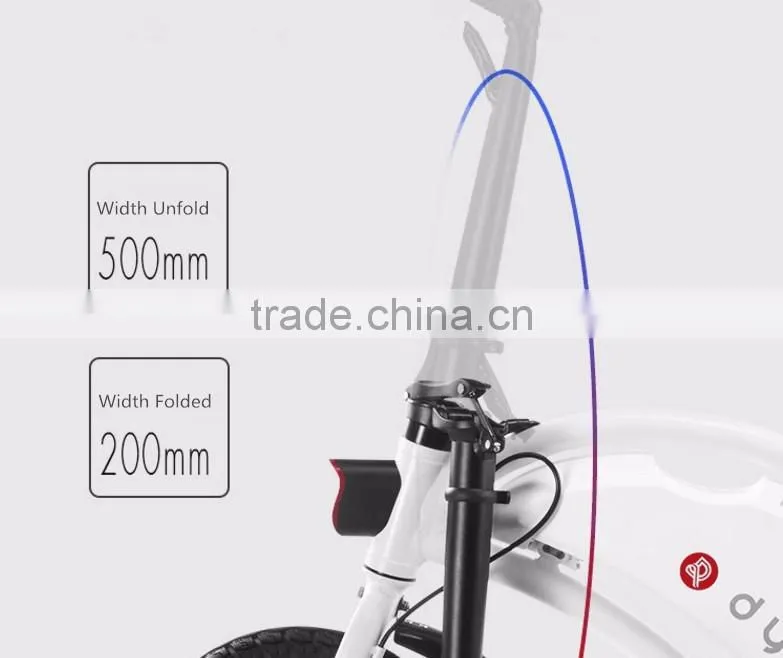 Mini Light Smart Mobile APP Control Electric Folding Bicycle, Colorful 36V 350W Aluminum Alloy 12inch Fold Electric Bicycle