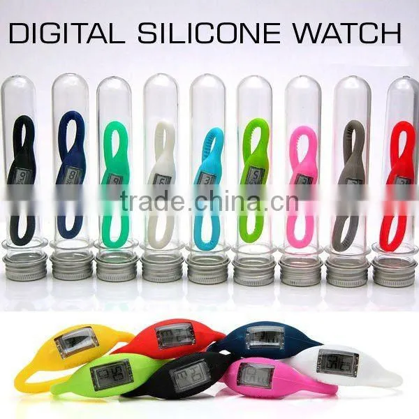 Silicone watch with tube