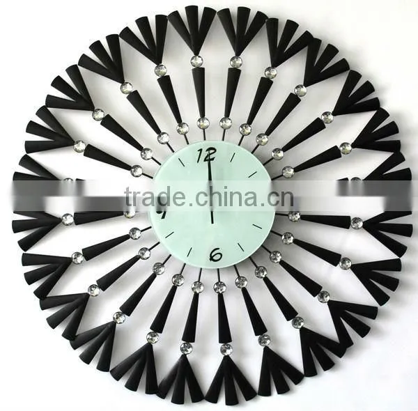 60*60CM metal diamond craft wall clock with CE