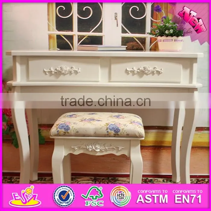 2016 wholesale luxurious solid wooden bedroom vanity W08G192