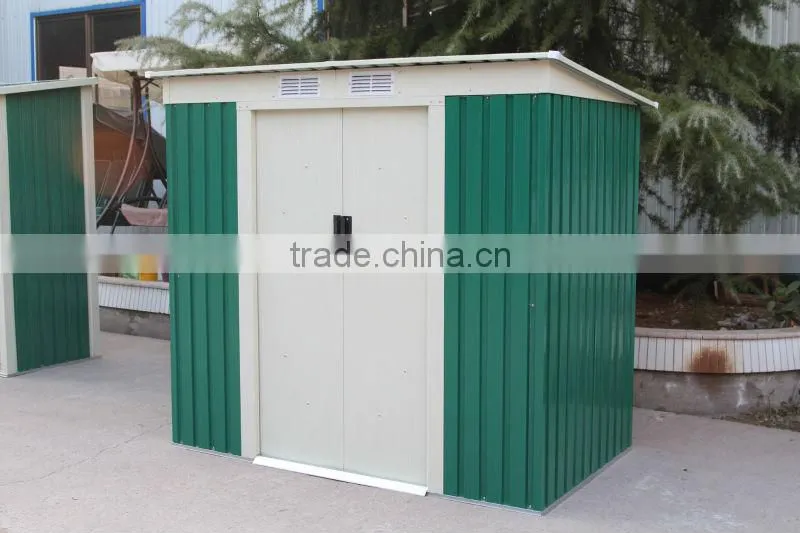 10x12ft cream shed with powder coated steel sheet