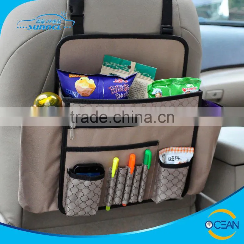 Small Backseat Car Organizer , Car Headrest Hanging Bag