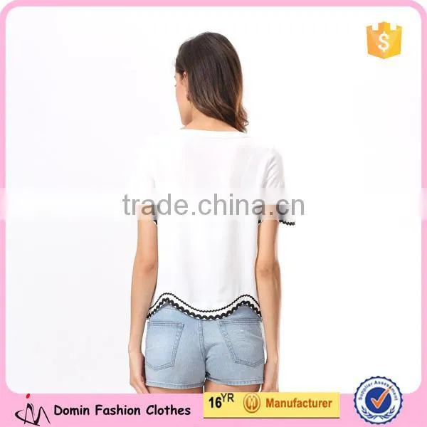 Wholesale Price Hot Quality 2015 Newest Loose Crop Tops For Women