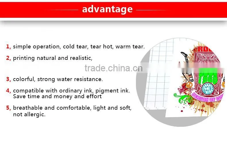 low price dark t-shirt transfer paper