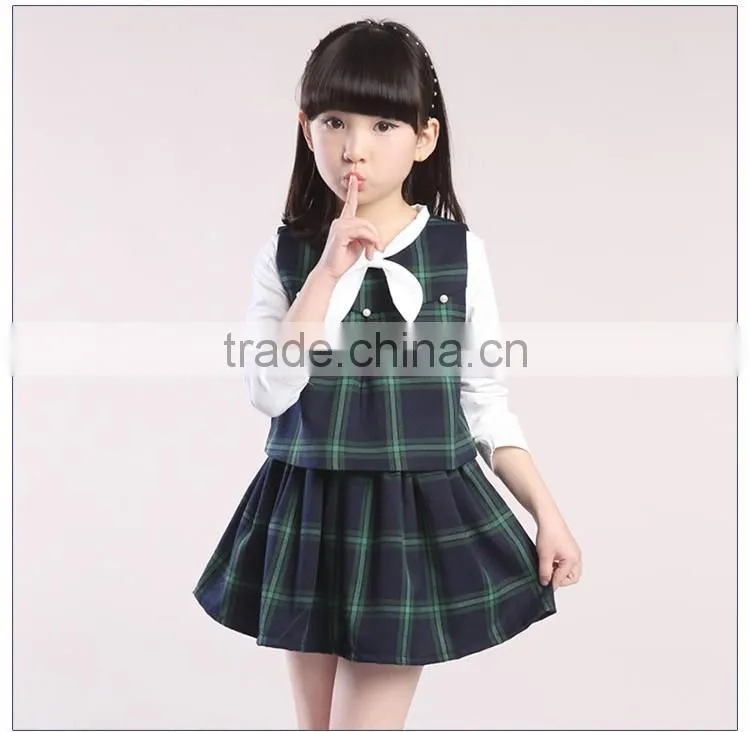 Girls Check Dress School Uniform Manufacturer Guangzhou China