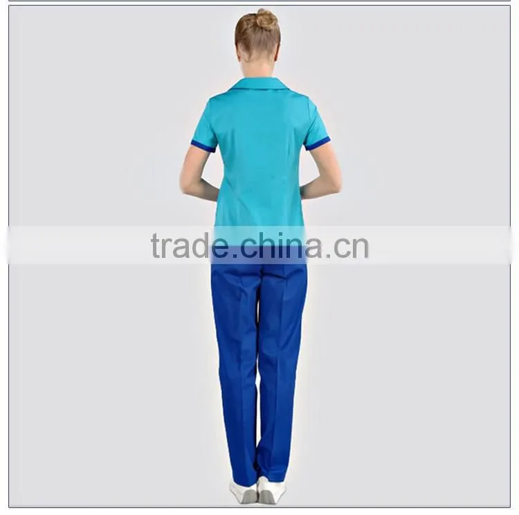 New Design Light Blue Hospital Nurse Uniform