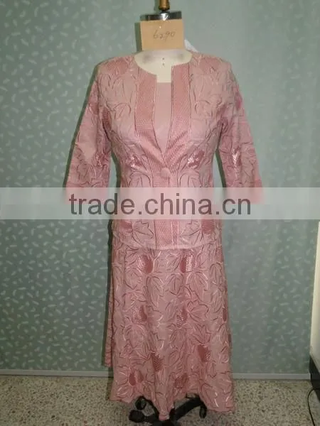 2015 Fashion women long skirt suits with heavy embroidery
