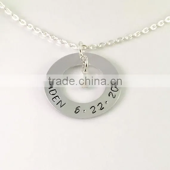Mothers necklace new mom necklace birth name necklace new mom jewelry, name necklace, personalized mommy necklace 2016