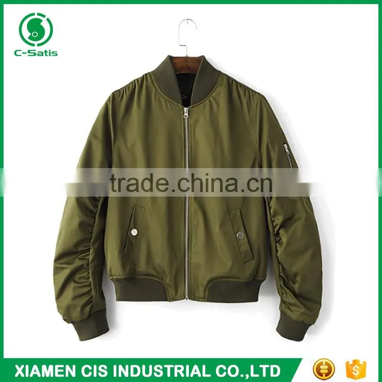 New Style Custom Logo Multicolor 100% Polyester Ladies Sublimated Bomber Jacket