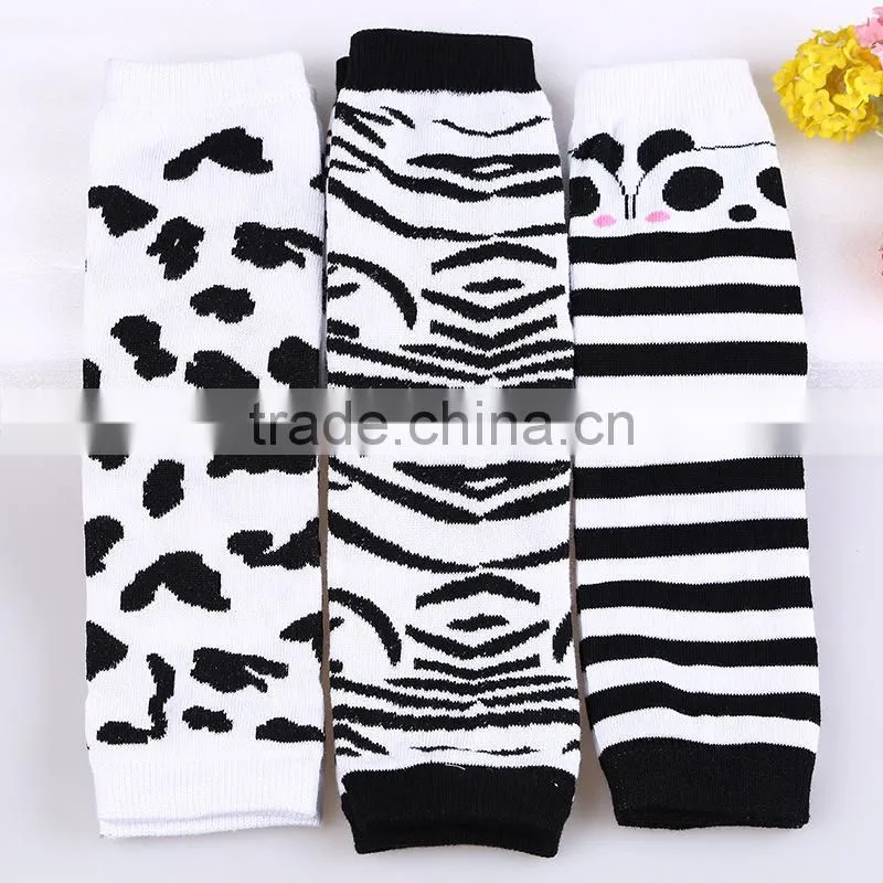 Baby Leg Warmers White And Black Kids Cotton Legging Warmers