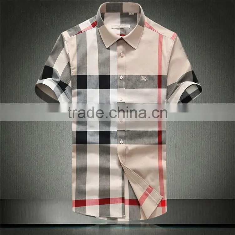 2015 100%cotton Customized feather Embroidered slim fit men dress shirt collar band