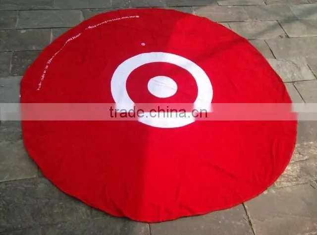 Custom printed100%cotton velour round compressed beach towels