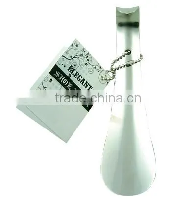 Custom logo printed metal material shoe horn