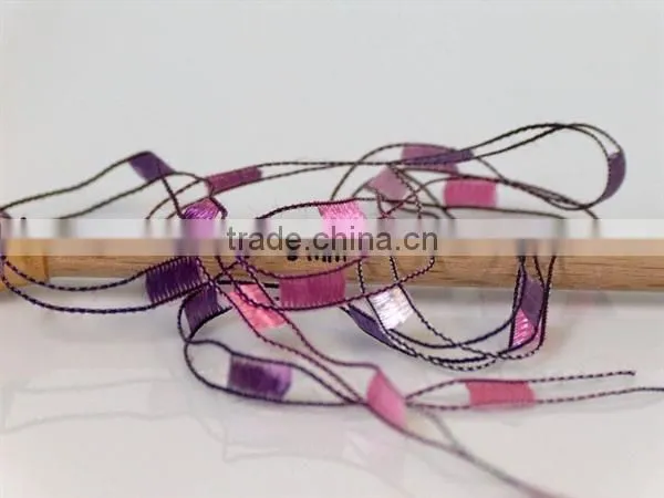 fancy yarns factory supply colorful 100% polyester knitting ladder yarn manufacturer wholesale space dyed knitting yarn