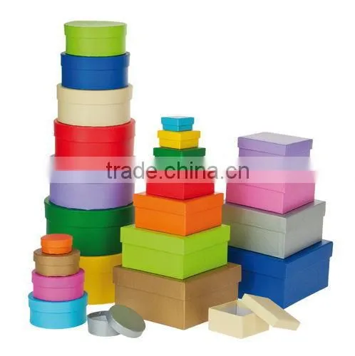 Gift Box Set,12 Assorted Sizes Aquare Col.Square Nested Boxes - Matte - 12 pc Set - 12 Piece Set