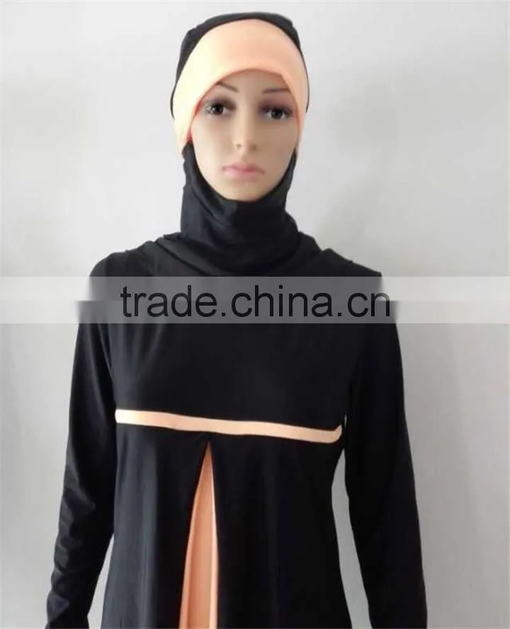 2016 Hot Sales Woman Ruffle Muslim Swimsuit Costume