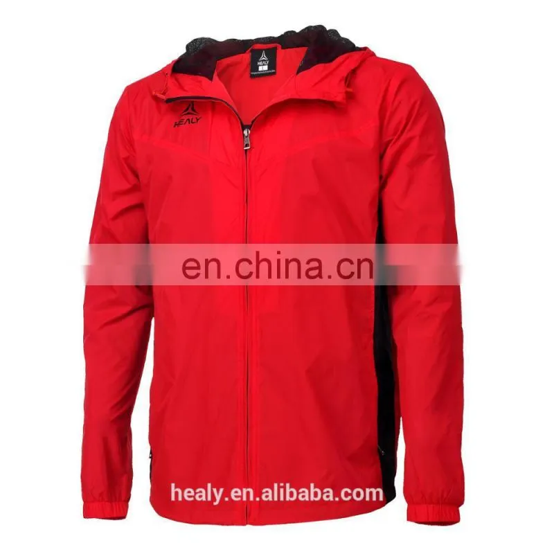 2017 New Hooded 3-Layer Wind Coat Waterproof Men Red Softshell Jacket