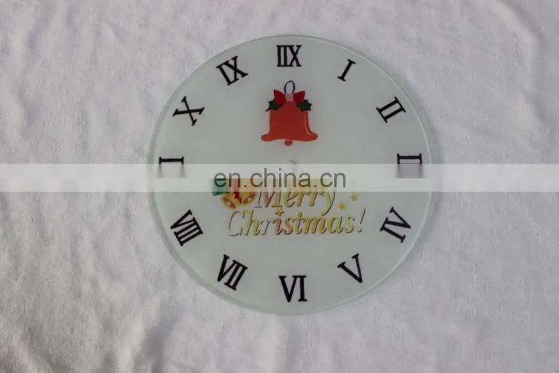 sublimation personalized christmas glass clock