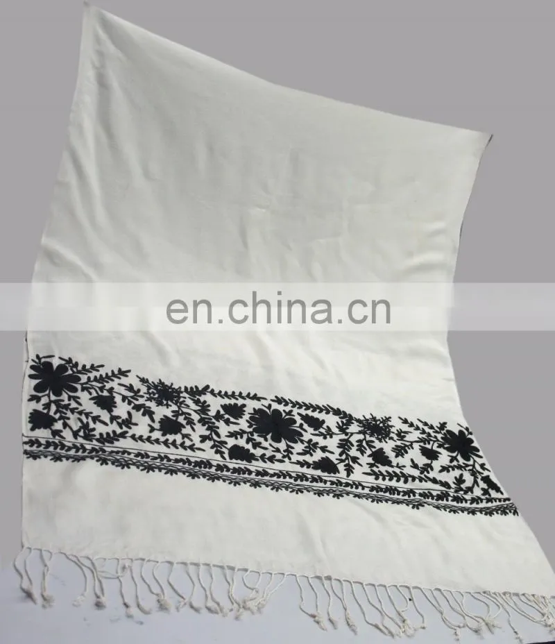 Viscose Pashmina shwal with embroidery