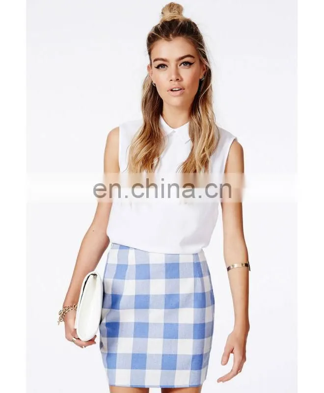 High quality cheap price women latest skirt and blouse