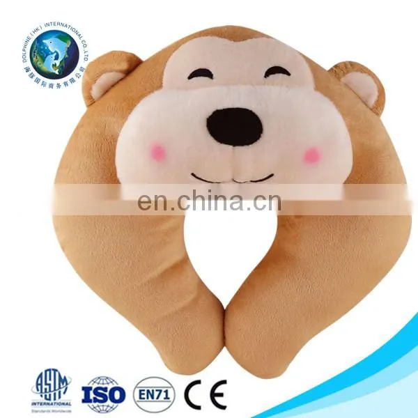 Personalized travel animal neck pillow custom cute plush giraffe toy soft funny neck pillow
