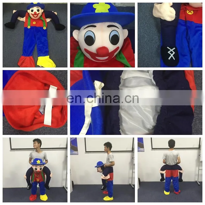 customized China halloween carrying man clown costume adult size