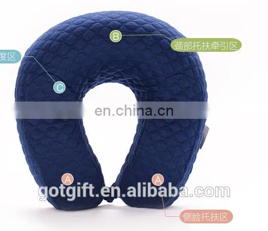 Factory High Quality Cotton Filled Adult Travel Pillow