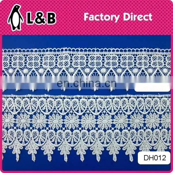 3.5cm stock design embroidery polyester chemical lace