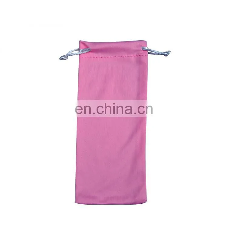 logo stamped black customisable microfibre mobile hanging pouch