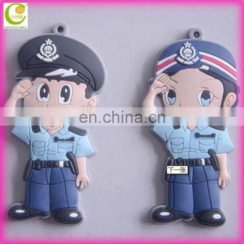 Lovely promotinal gifts 3d silicone rubber elephant keychain