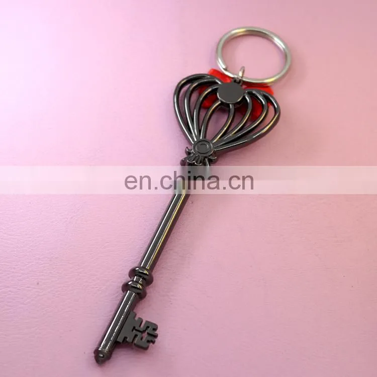 Custom metal keychain key shape key ring wholesale