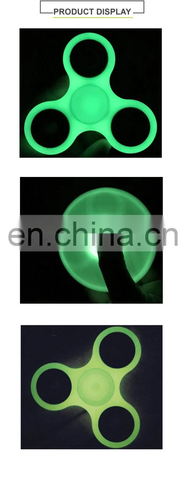 Luminous spinner hand neon fidget spinner EDC toy
