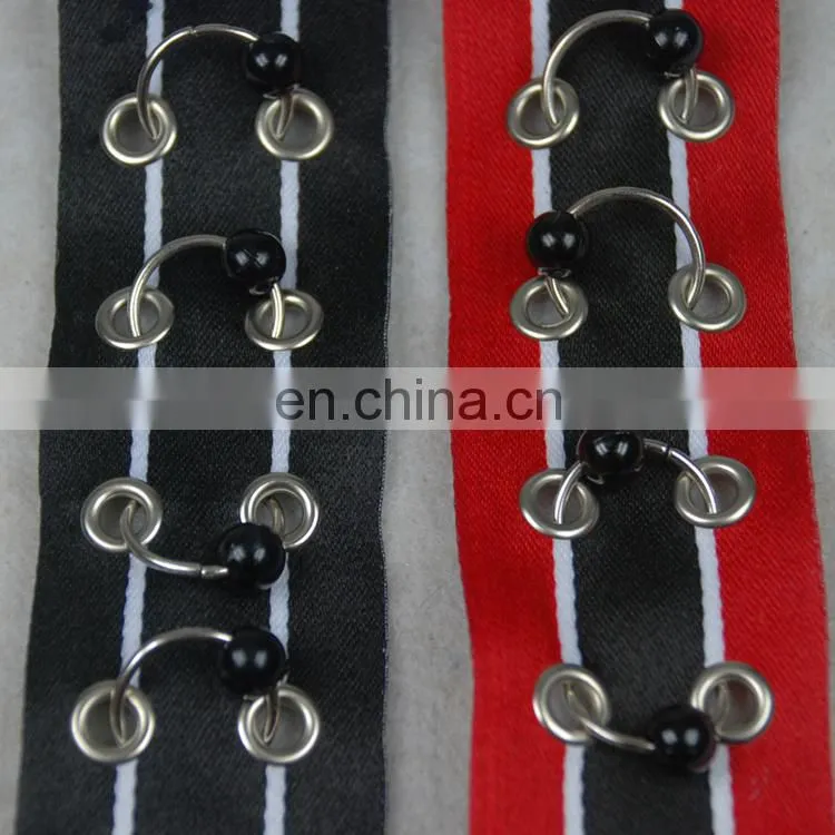 Decorative embroidery eyelet trim with beaded pearl